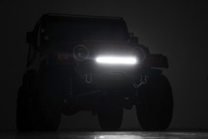 Jeep Wrangler Unlimited Front Bumper - Rough Country - Rock Crawler - Satin Black - '04-'06